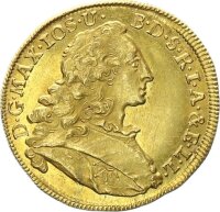 Bayern Maximilian III. Joseph Dukat 1764 München Gold vz+