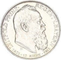 Bayern Luitpold 2 Mark 1911 D Prinzregent Silber pfr., f....