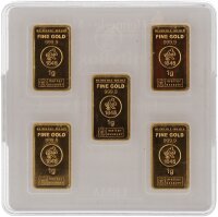 Heimerle + Meule 5 x 1g Goldbarren 999.9 UnityBox 5