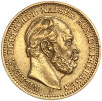 Preußen Wilhelm I. 20 Mark 1876 A Gold ss+...