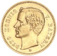 Bayern Otto 10 Mark 1900 D Gold vz Jäger 201