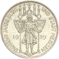 Weimarer Republik 3 Reichsmark 1929 E Meißen Silber...