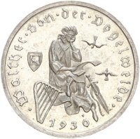 Weimarer Republik 3 Reichsmark 1930 G Vogelweide Silber...