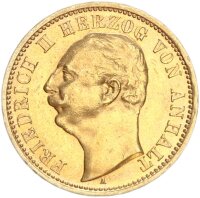 Anhalt Friedrich II. 20 Mark 1904 A Regierungsantritt...