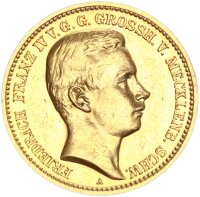 Mecklenburg-Schwerin Friedrich Franz IV. 20 Mark 1901 A...