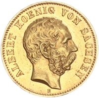 Sachsen Albert 20 Mark 1894 E Gold vz-stgl. Jäger 264