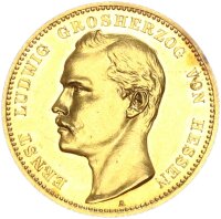 Hessen Ernst Ludwig 20 Mark 1893 A Gold berührte PP...