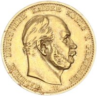 Preußen Wilhelm I. 10 Mark 1877 B Gold ss+...