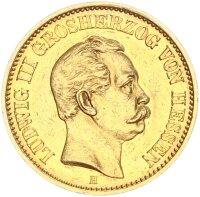 Hessen Ludwig III. 20 Mark 1874 H Gold vz Jäger 217