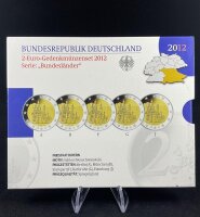 Deutschland Gedenkmünzenset 2 Euro 2012 A,D,F,G,J...