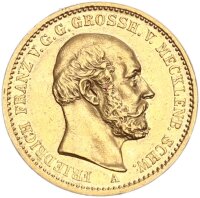 Mecklenburg-Schwerin Friedrich Franz II. 20 Mark 1872 A...