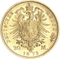 Mecklenburg-Schwerin Friedrich Franz II. 20 Mark 1872 A Gold vz/vz+ Jäger 230
