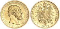 Mecklenburg-Schwerin Friedrich Franz II. 20 Mark 1872 A Gold vz/vz+ Jäger 230
