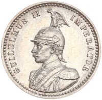 Deutsch-Ostafrika 1/4 Rupie 1891 (A) Wilhelm II. in...