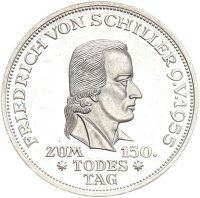 BRD Gedenkmünze 5 DM 1955 F Friedrich von Schiller...