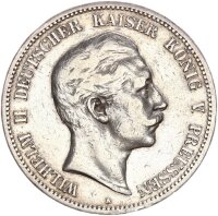 Preußen Wilhelm II. 5 Mark 1896 A Silber ss...