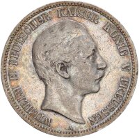 Preußen Wilhelm II. 5 Mark 1896 A Silber ss...