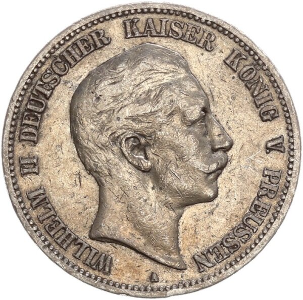 Anhalt Friedrich I. 5 Mark 1896 A Silber ss+/vz Jäger 21 kau