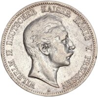 Preußen Wilhelm II. 5 Mark 1891 A Silber ss...