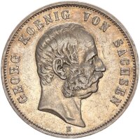 Sachsen Georg 5 Mark 1904 E Silber ss/f. vz Jäger 130