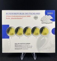 Deutschland Gedenkmünzenset 2 Euro 2008 A,D,F,G,J...