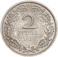 Weimarer Republik 2 Reichsmark 1926 A Silber f. stgl....