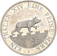 Anhalt-Bernburg Alexander Carl Ausbeutetaler 1855 A...