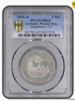 Weimarer Republik 3 Reichsmark 1931 A Magdeburg, PCGS...