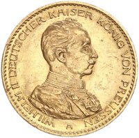 Preußen Wilhelm II. 20 Mark 1914 A Uniform Gold...