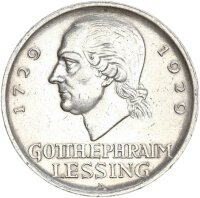 Weimarer Republik 5 Reichsmark 1929 A Lessing Silber...