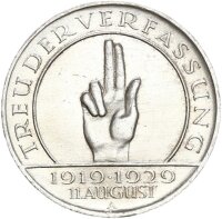 Weimarer Republik 3 Reichsmark 1929 A Schwurhand Silber...