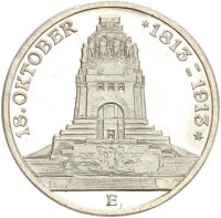 Sachsen Friedrich August III. 3 Mark 1913 E...