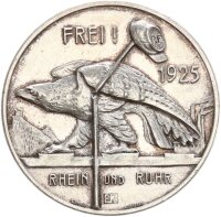 Weimarer Republik Medaille 1925 auf die Befreiung Rhein...