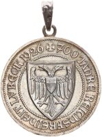 Weimarer Republik 3 Reichsmark 1926 A Lübeck, als...
