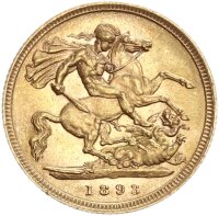 Großbritannien Victoria 1/2 Sovereign 1893 London...
