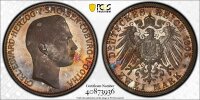 Sachsen-Coburg-Gotha Carl Eduard 2 Mark 1905 A PCGS PR65 Silber PP Jäger 147