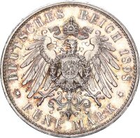 Sachsen Albert 5 Mark 1898 E Silber f. stgl. Jäger 125