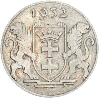 Danzig Freie Stadt 2 Gulden 1932 (A) Alte Danziger Kogge...