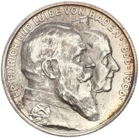 Baden Friedrich I. 2 Mark 1906 G Goldenen Hochzeit Silber...