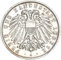 Lübeck Freie und Hansestadt 2 Mark 1912 A Silber vz...