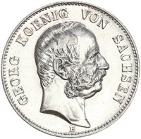 Sachsen Georg 2 Mark 1904 E Silber f. stgl./stgl....