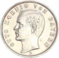 Bayern Otto 5 Mark 1895 D Silber ss Jäger 46