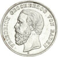 Baden Friedrich I. 5 Mark 1900 G Silber ss+ Jäger 29
