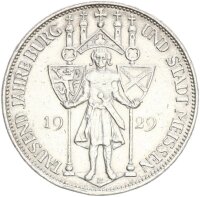 Weimarer Republik 3 Reichsmark 1929 E Meißen Silber...