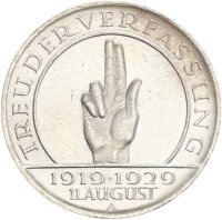 Weimarer Republik 3 Reichsmark 1929 A Schwurhand Silber...