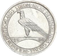 Weimarer Republik 3 Reichsmark 1930 A Rheinland Silber...