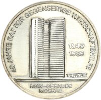 DDR Gedenkmünze 10 Mark 1989 A Wirtschaftshilfe RGW-Gebäude Moskau pfr., stgl. Jäger 1625