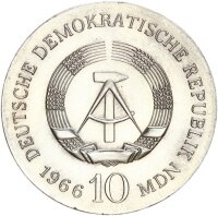 DDR Gedenkmünze 10 Mark 1966 A Karl Friedrich...