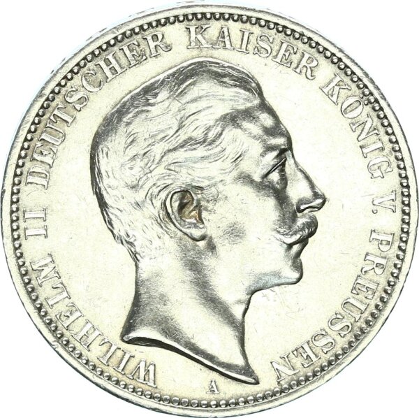 Preußen Wilhelm II. 3 Mark 1909 A Silber vz Jäger 103
