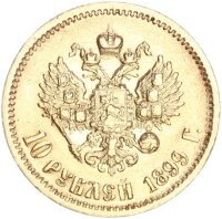 Russland Nikolaus II. 10 Rubel 1899 St. Petersburg Gold...
